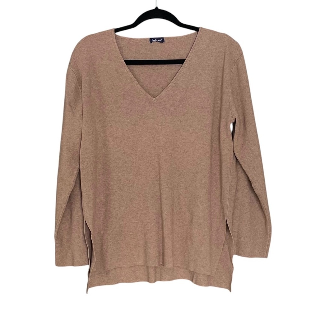 SPLENDID Camel V-Neck Long Sleeve Sweater
Camel S
